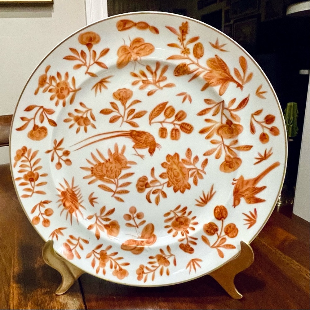 Mottahedeh Sacred Bird & Butterfly  Salad Dessert Plate 8 1/2”